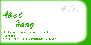 abel haag business card